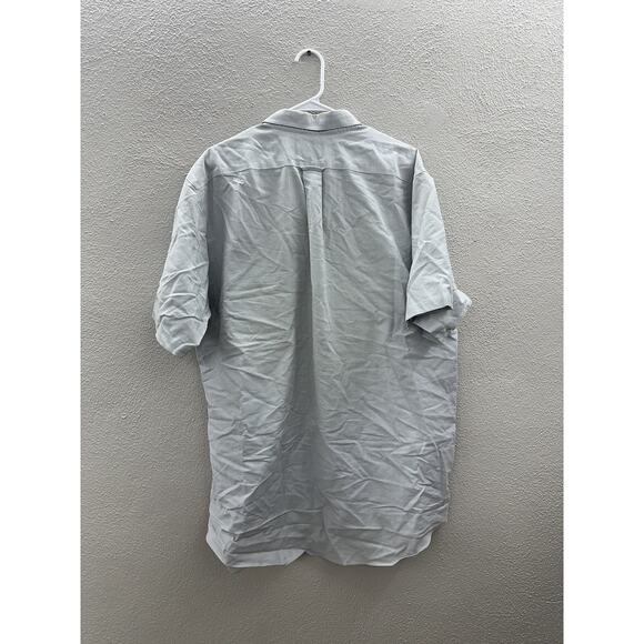 Barrington Mens Shirt Size 18 Gray Short Sleeve Button Up - Picture 7 of 11